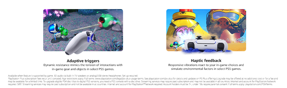 Jeu immersif : Ressentez la tension et l’impact grâce aux déclencheurs adaptatifs, au retour haptique et à l’audio 3D.