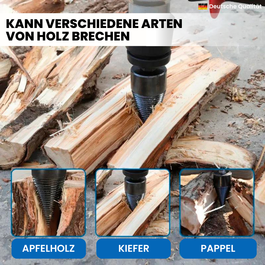 Profibohrer - Teilt Holz in wenigen Sekunden