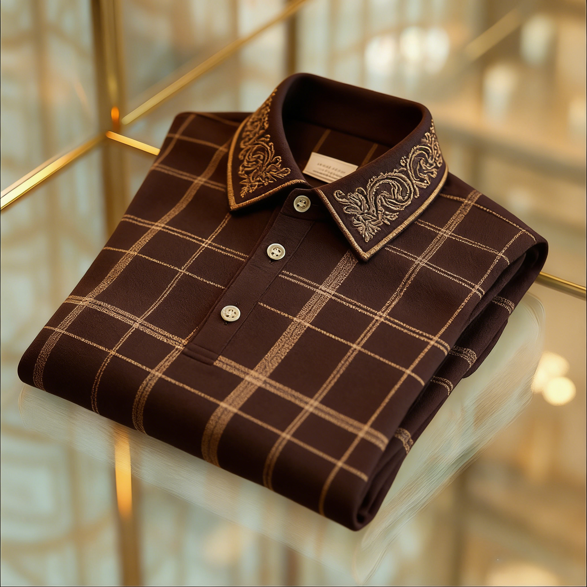 Men's Business Casual Button Short Sleeve Polo Shirt