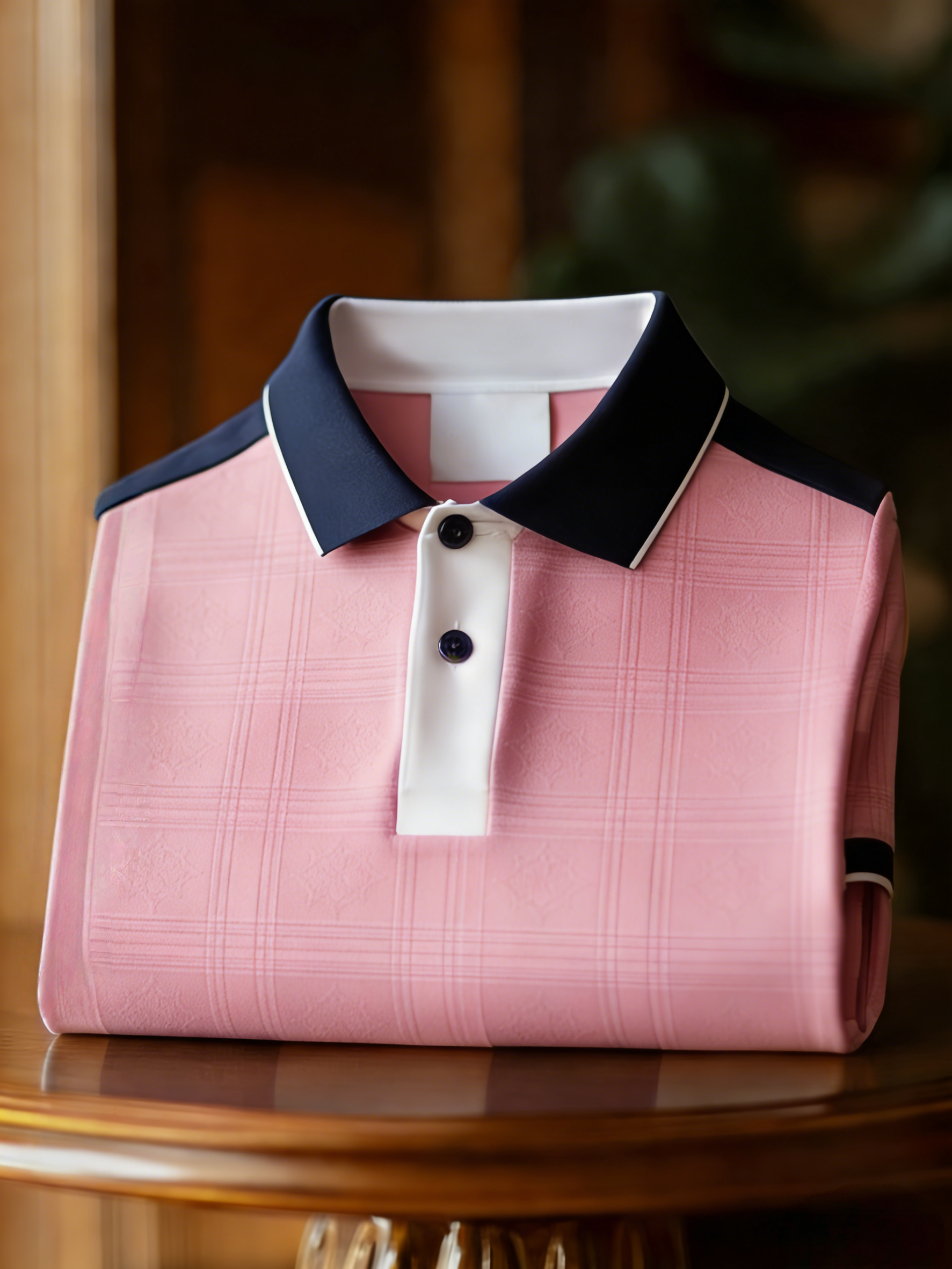 Men's Business Casual Button Short Sleeve Polo Shirt