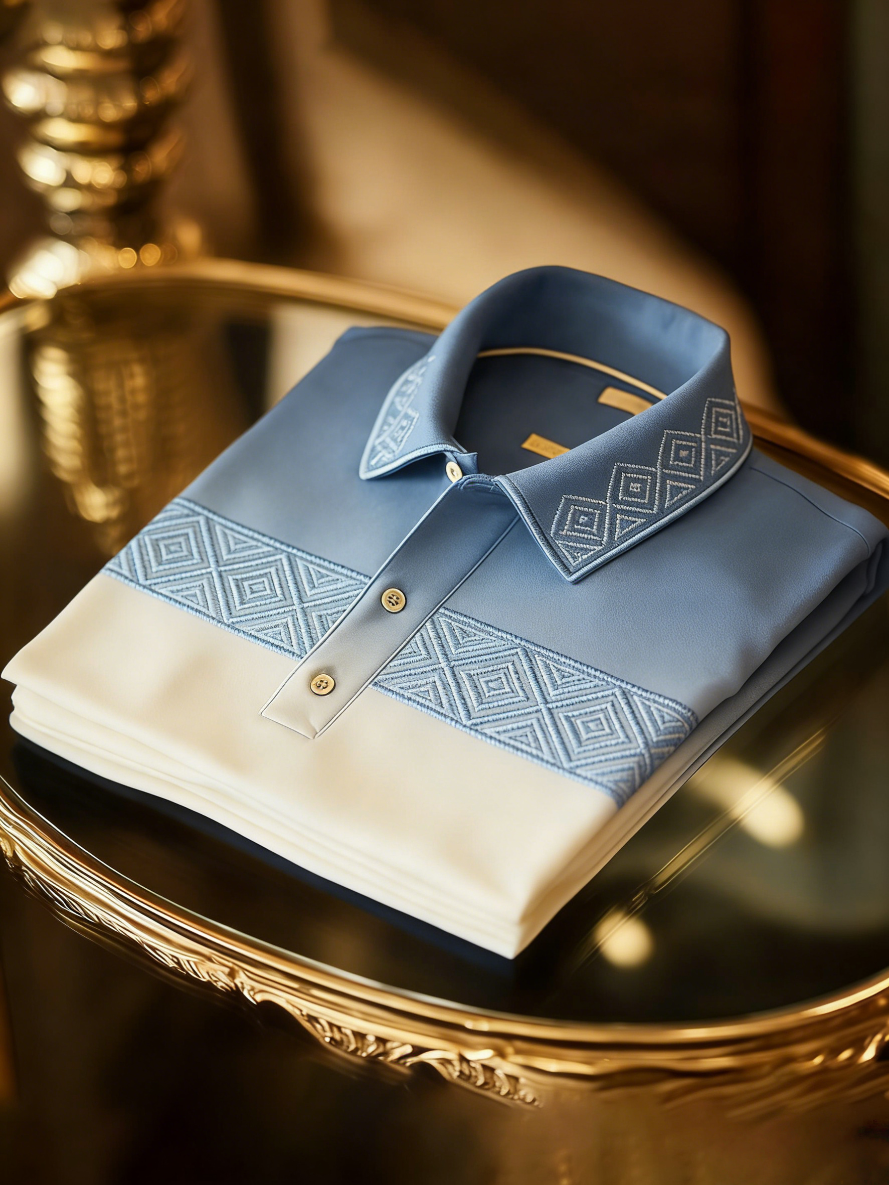 Men's Business Casual Button Short Sleeve Polo Shirt