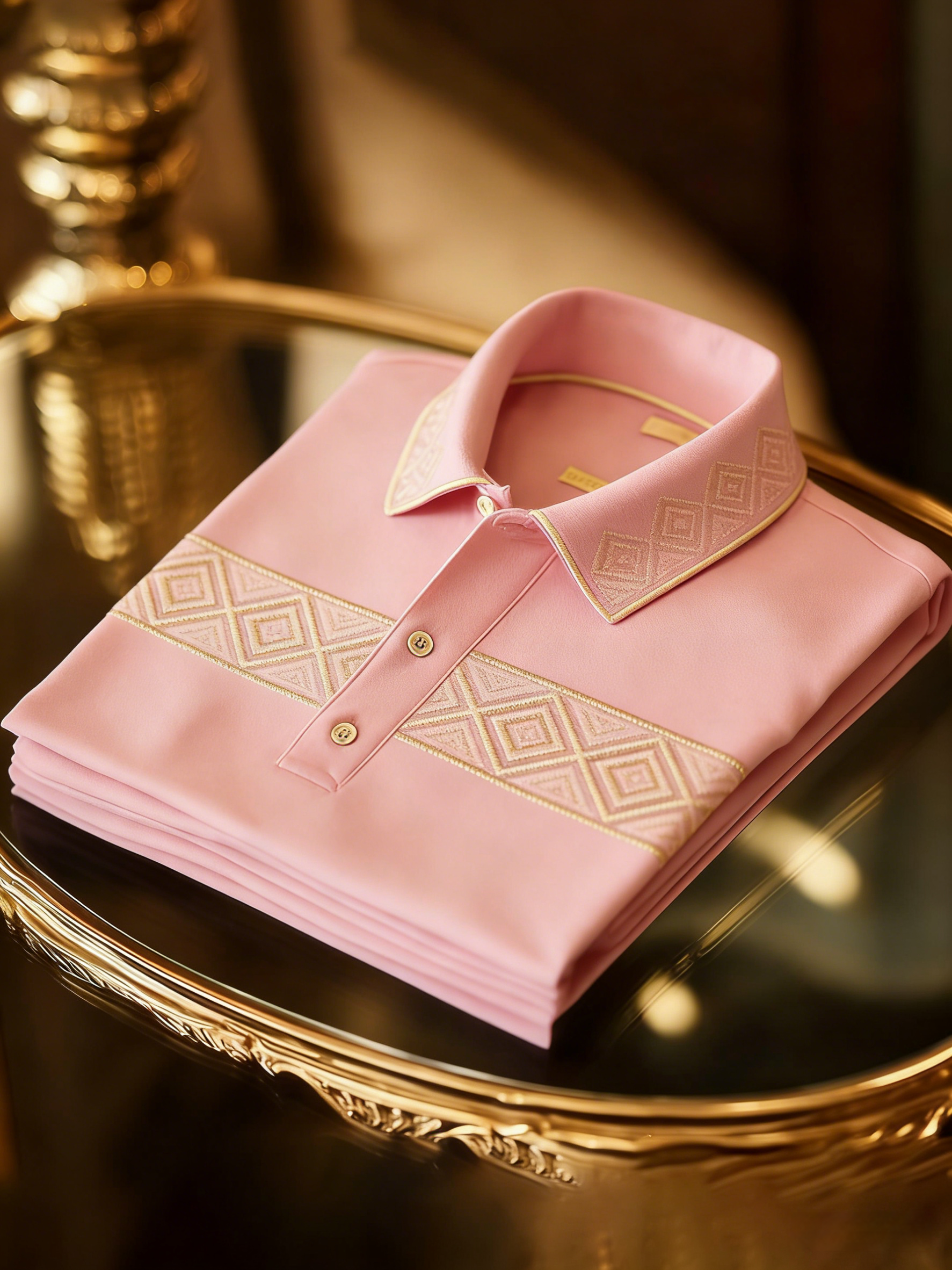 Men's Business Casual Button Short Sleeve Polo Shirt