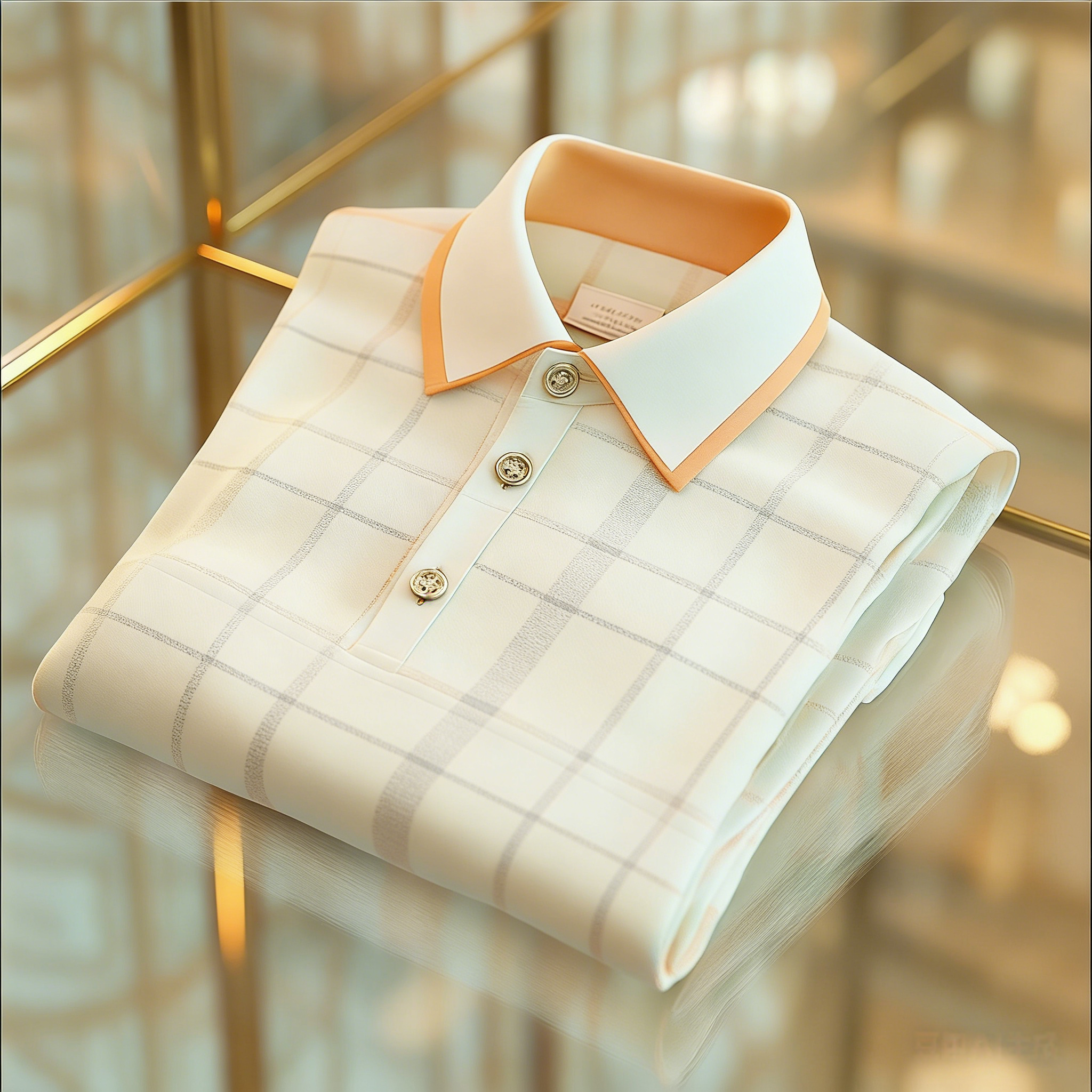 Men's Business Casual Button Short Sleeve Polo Shirt