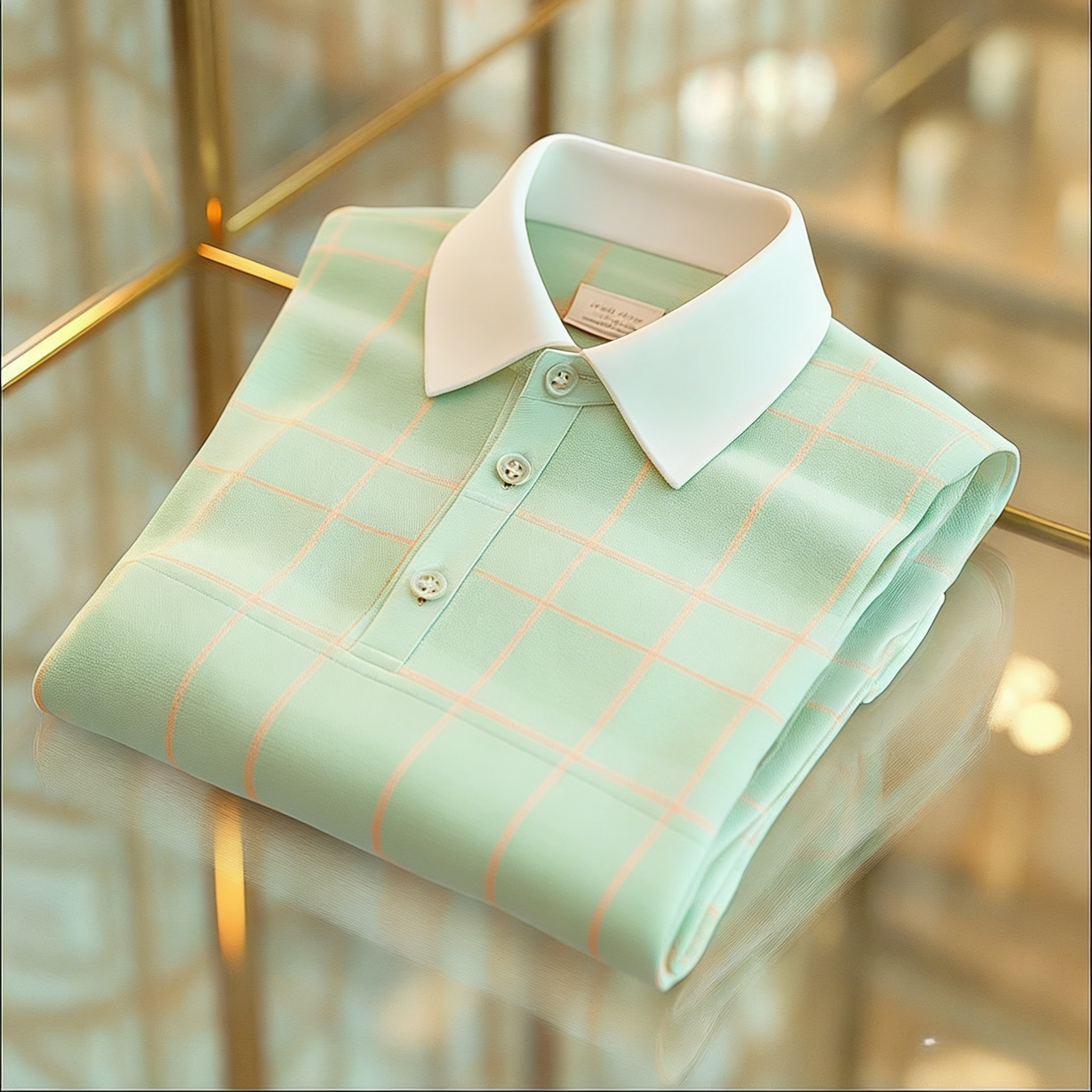 Men's Business Casual Button Short Sleeve Polo Shirt