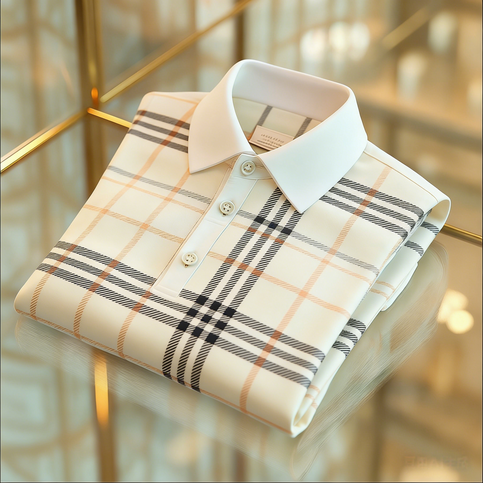 Men's Business Casual Button Short Sleeve Polo Shirt