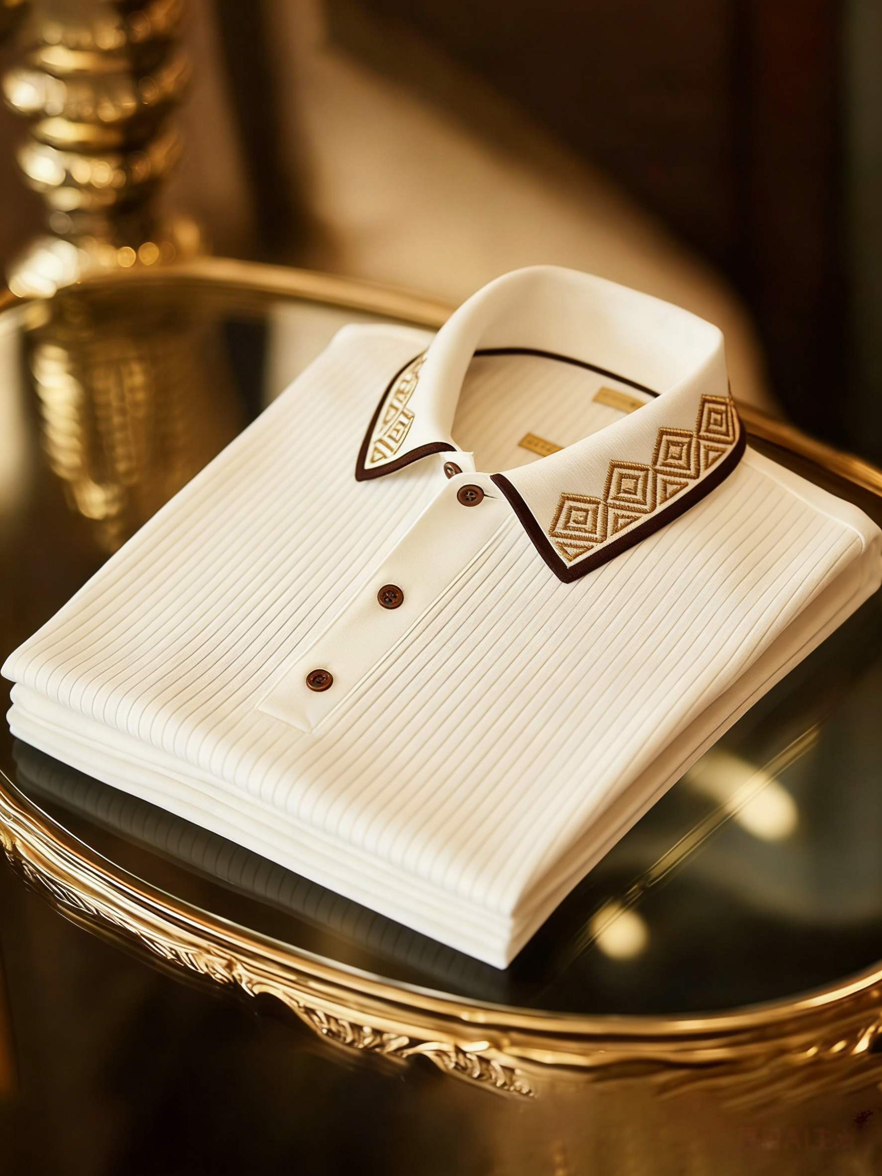 Men's Business Casual Button Short Sleeve Polo Shirt