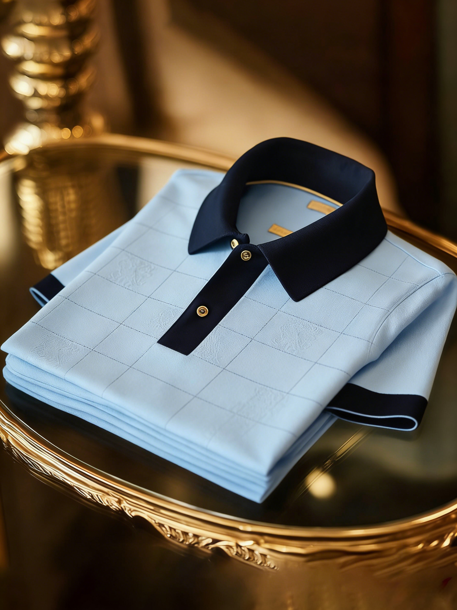 Men's Business Casual Button Short Sleeve Polo Shirt