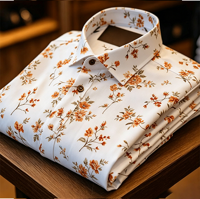 Business Casual Floral Print Shirt