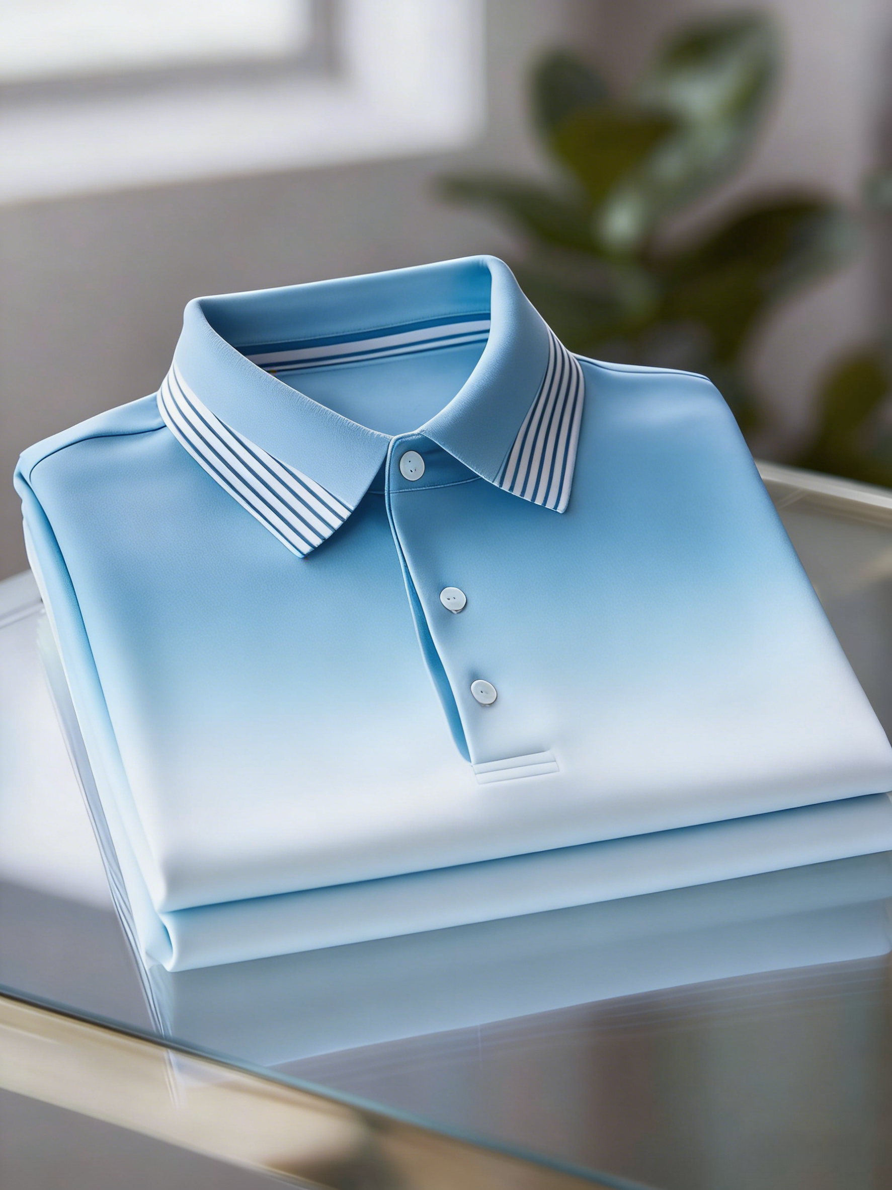 Men's Business Casual Button Short Sleeve Polo Shirt