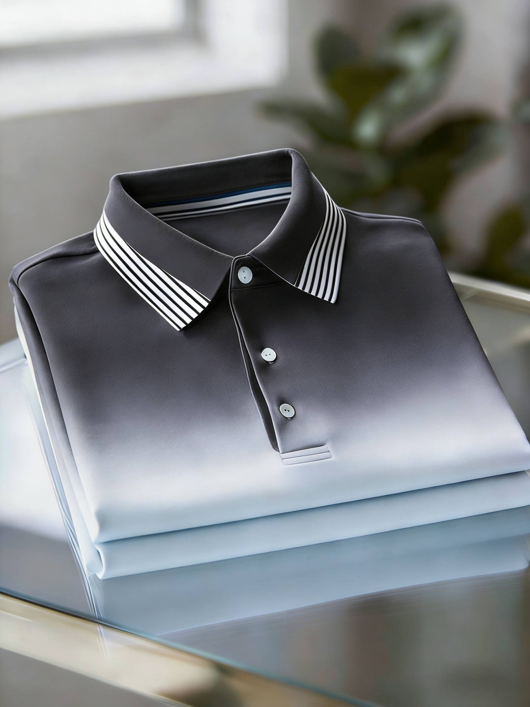 Men's Business Casual Button Short Sleeve Polo Shirt