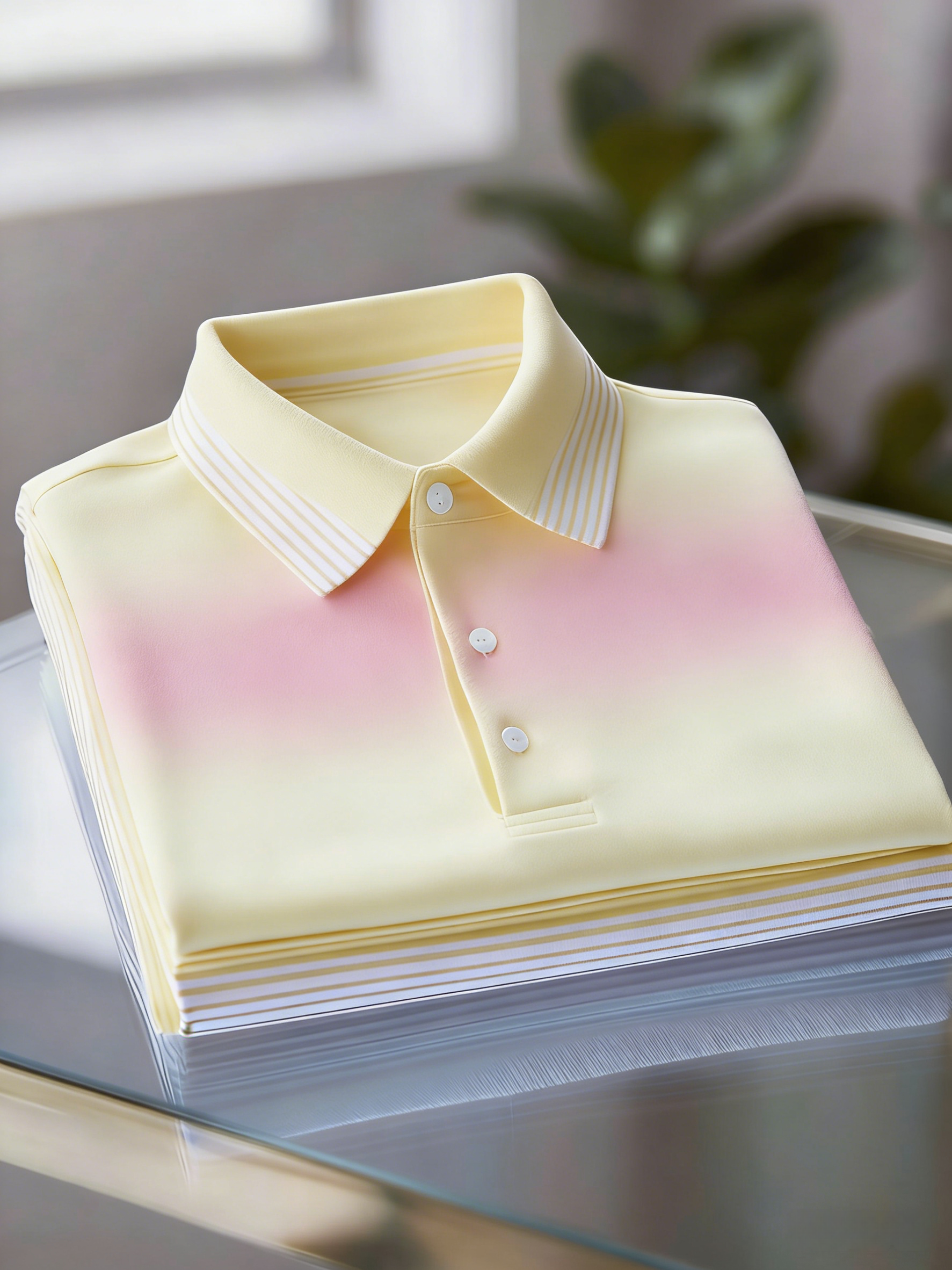 Men's Business Casual Button Short Sleeve Polo Shirt