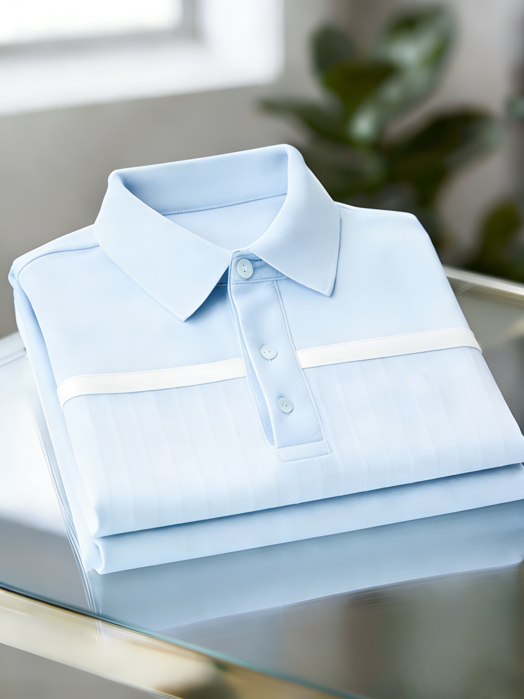 Men's Business Casual Button Short Sleeve Polo Shirt