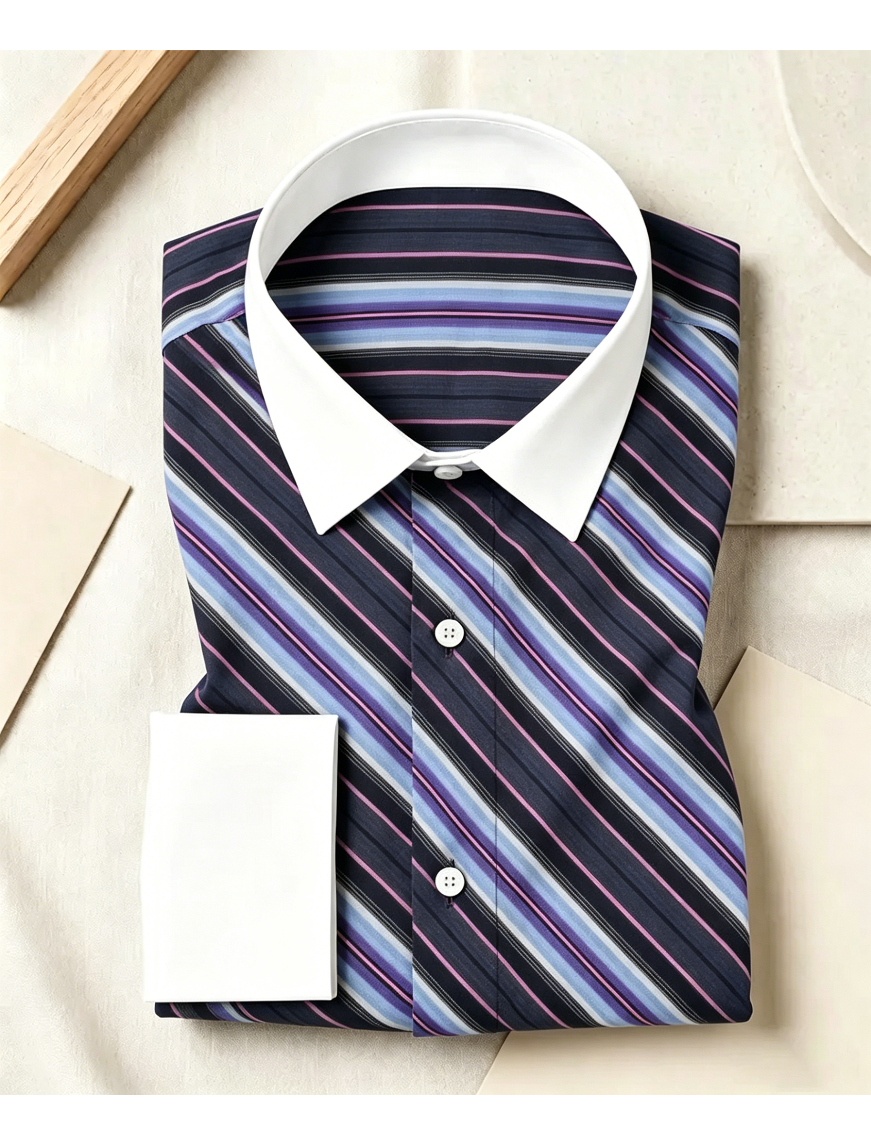 Boxy Striped Business Casual Shirt