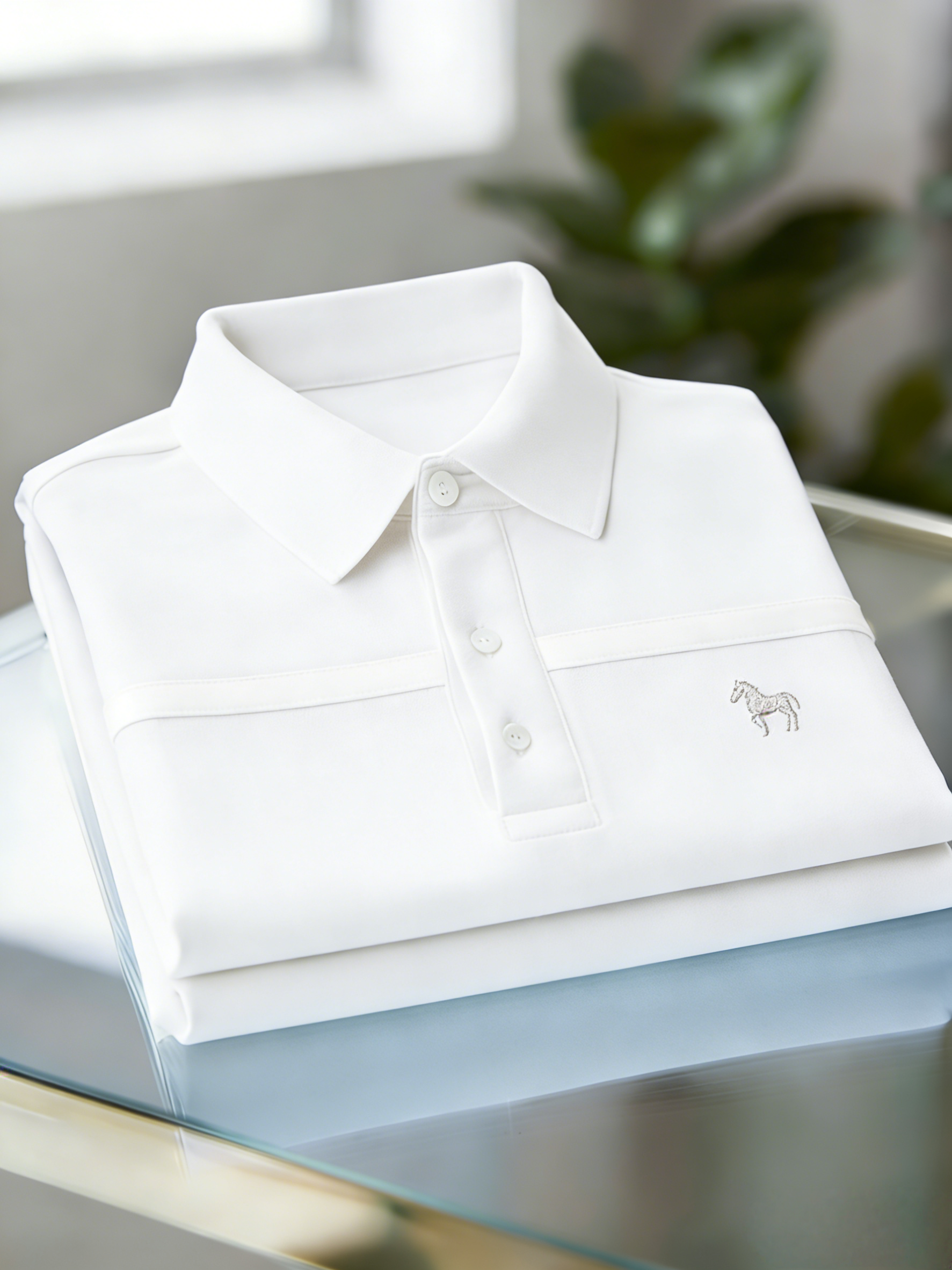 Men's Business Casual Button Short Sleeve Polo Shirt