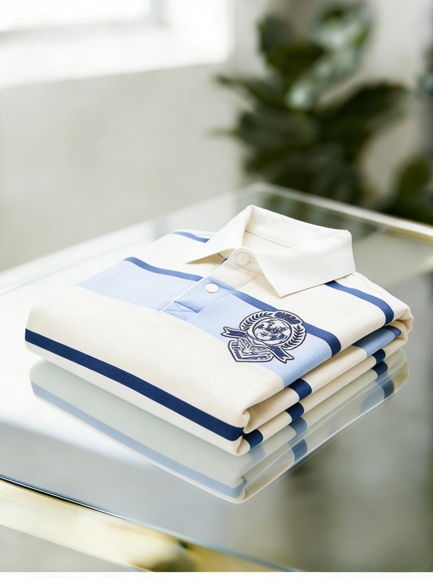 Men's Business Casual Button Short Sleeve Polo Shirt