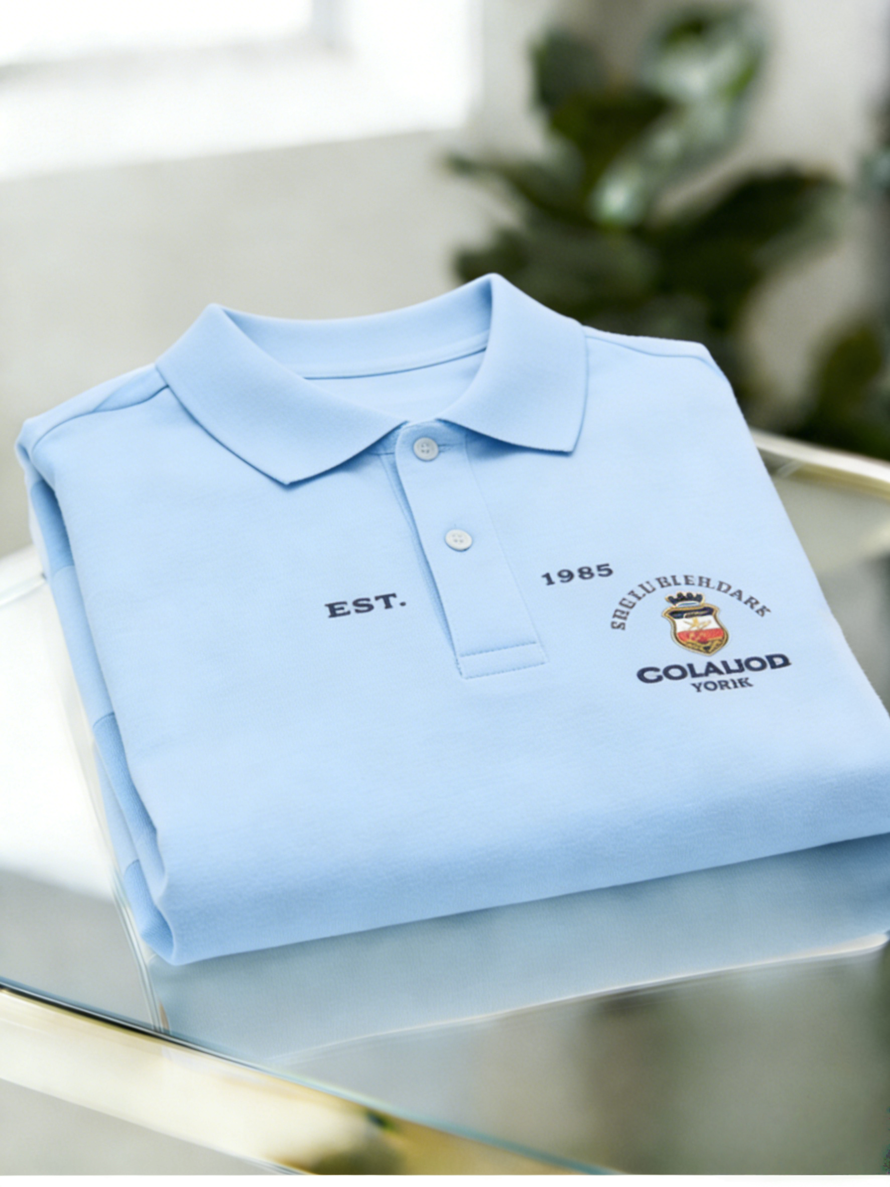 Men's Business Casual Button Short Sleeve Polo Shirt