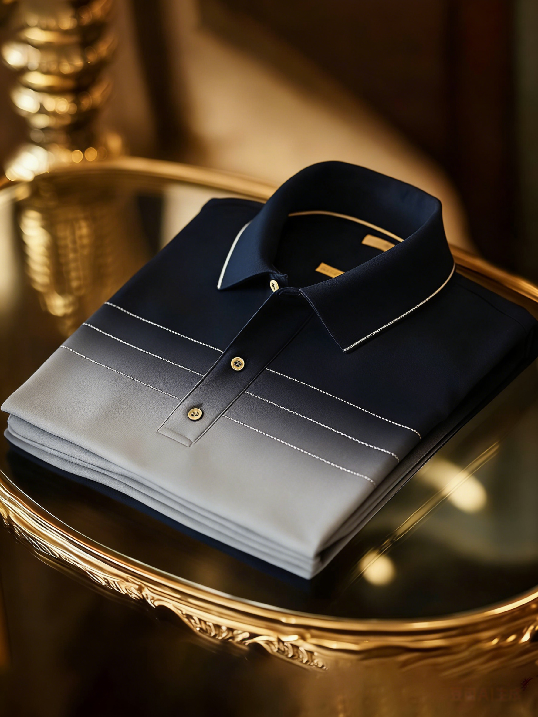 Men's Business Casual Button Short Sleeve Polo Shirt