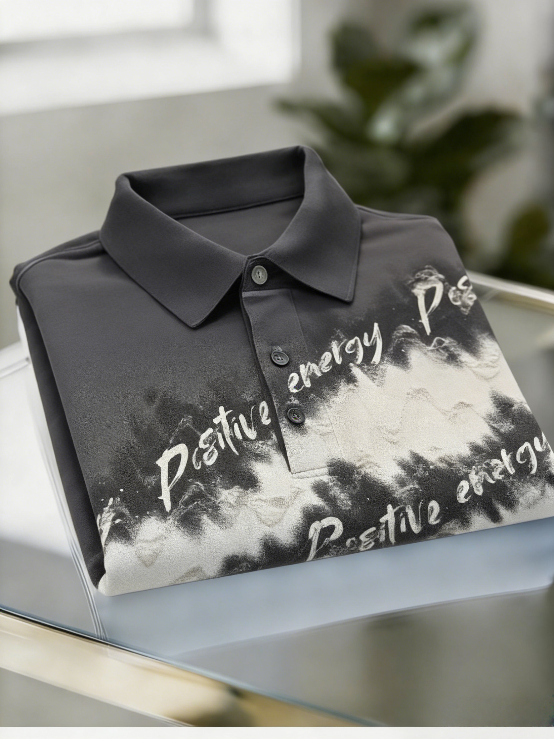 Men's Business Casual Button Short Sleeve Polo Shirt