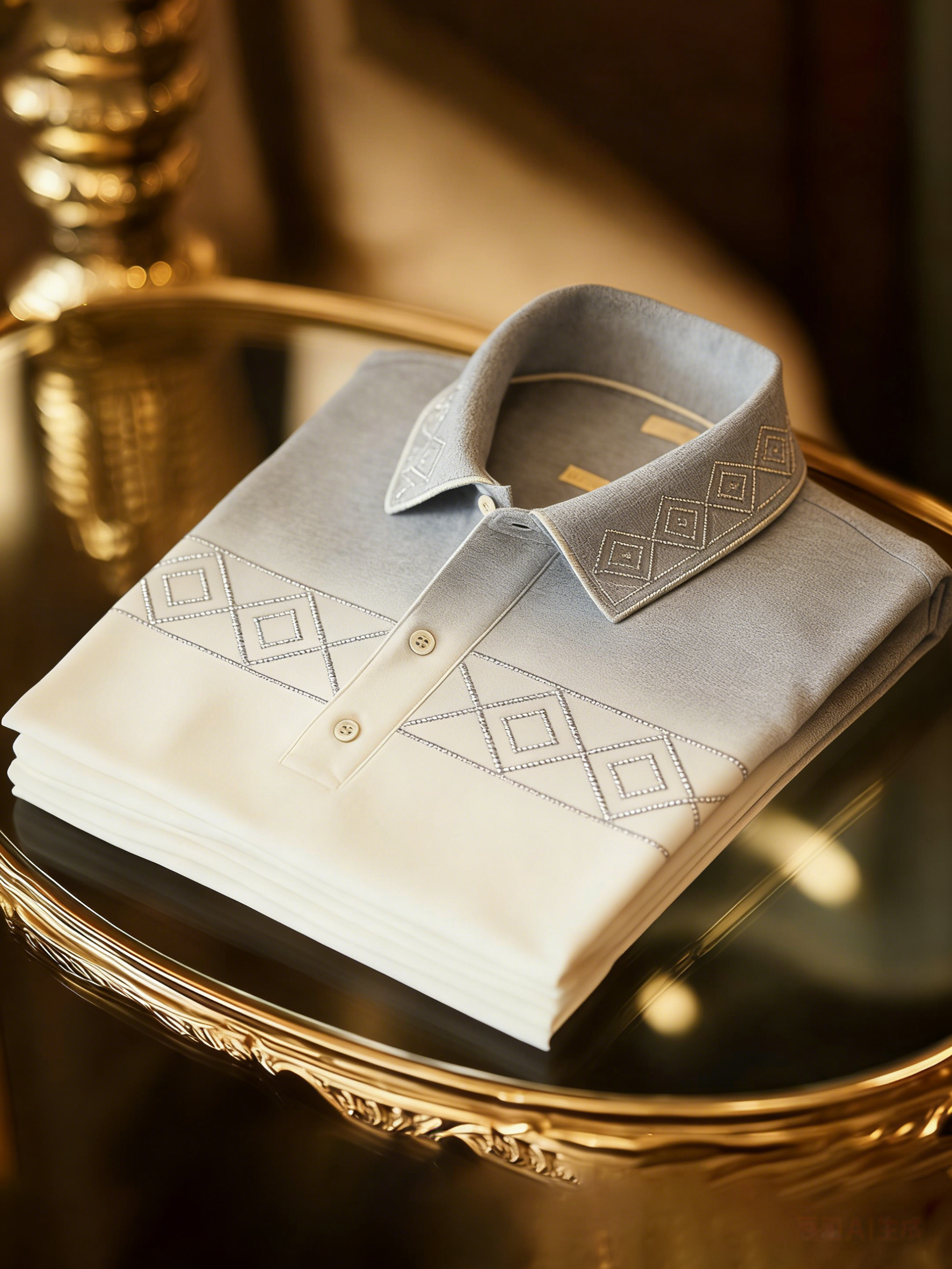 Men's Business Casual Button Short Sleeve Polo Shirt