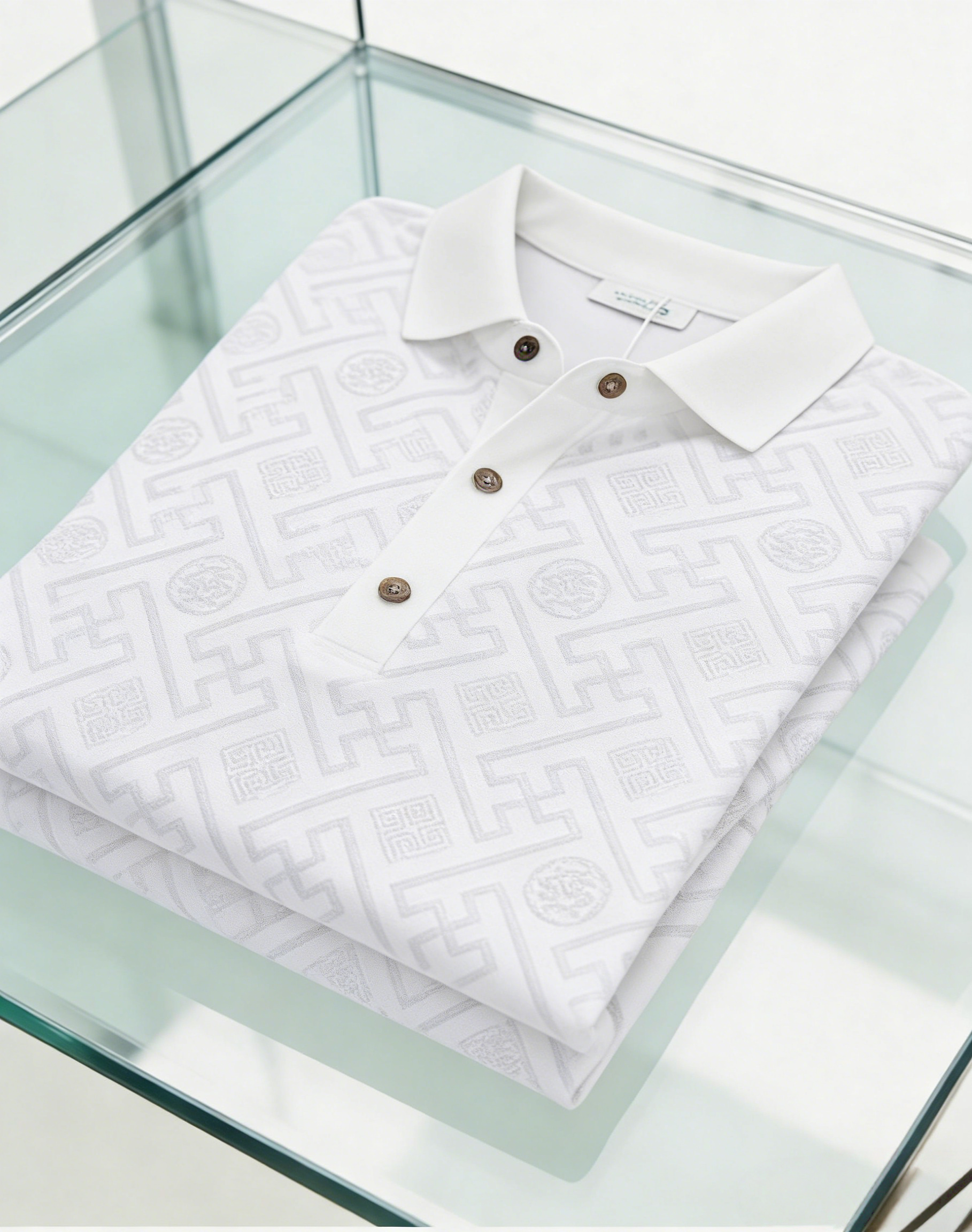 Men's Business Casual Button Short Sleeve Polo Shirt