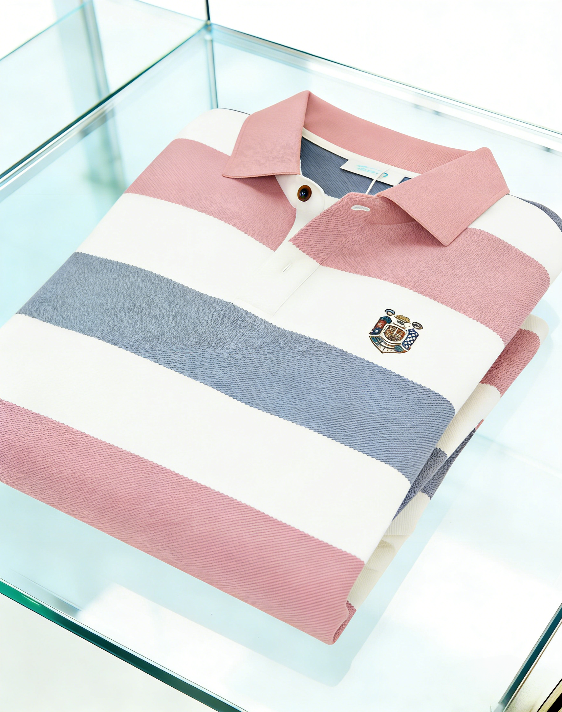 Men's Business Casual Button Short Sleeve Polo Shirt