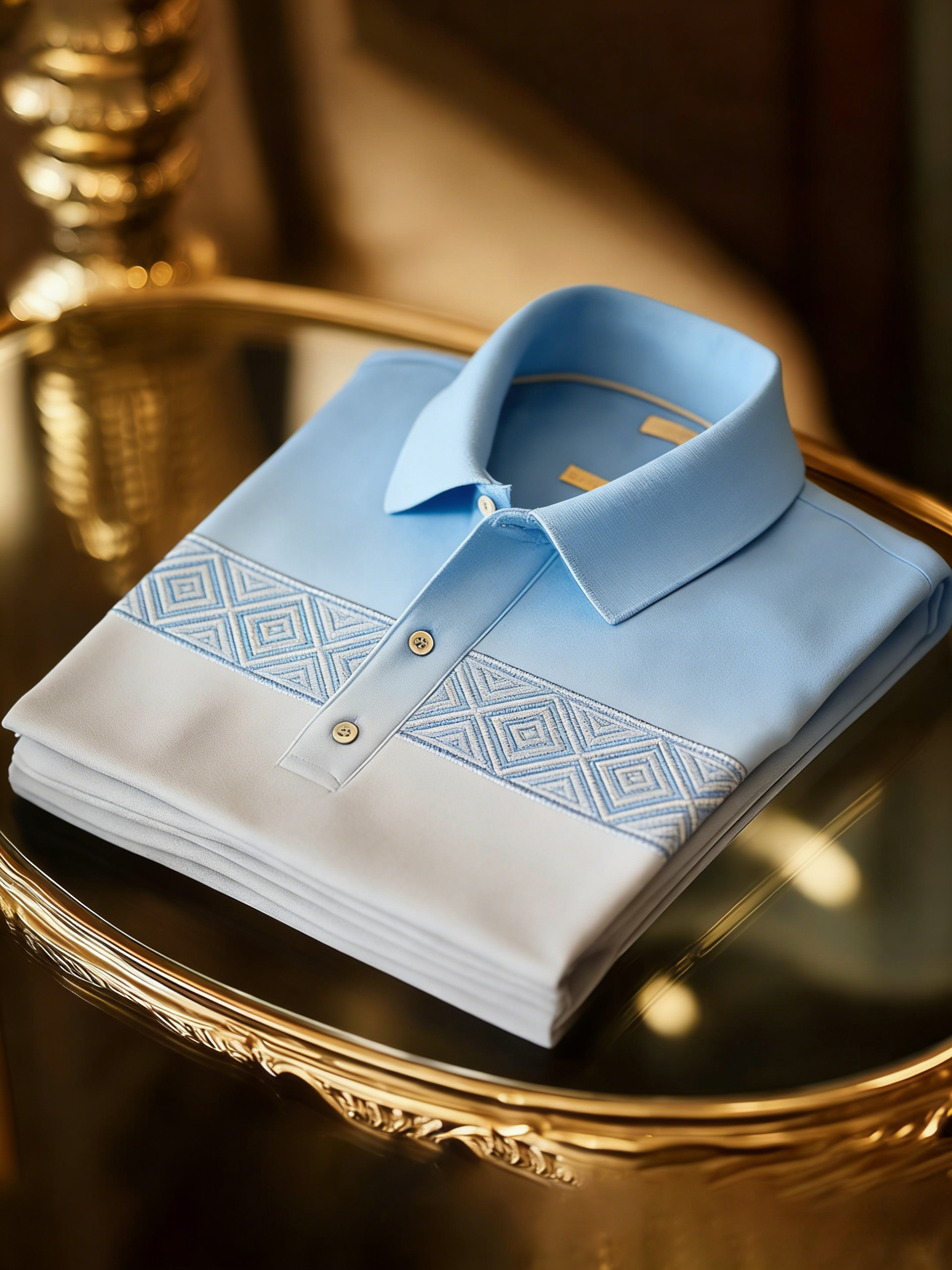 Men's Business Casual Button Short Sleeve Polo Shirt