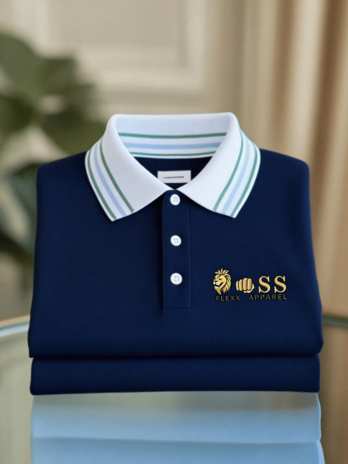 Men's Business Casual Printed Polo Shirt