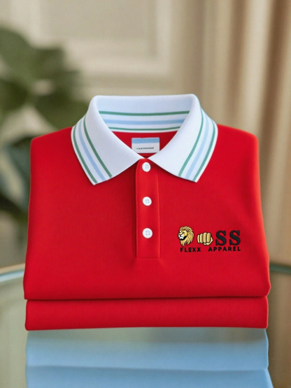Men's Business Casual Printed Polo Shirt
