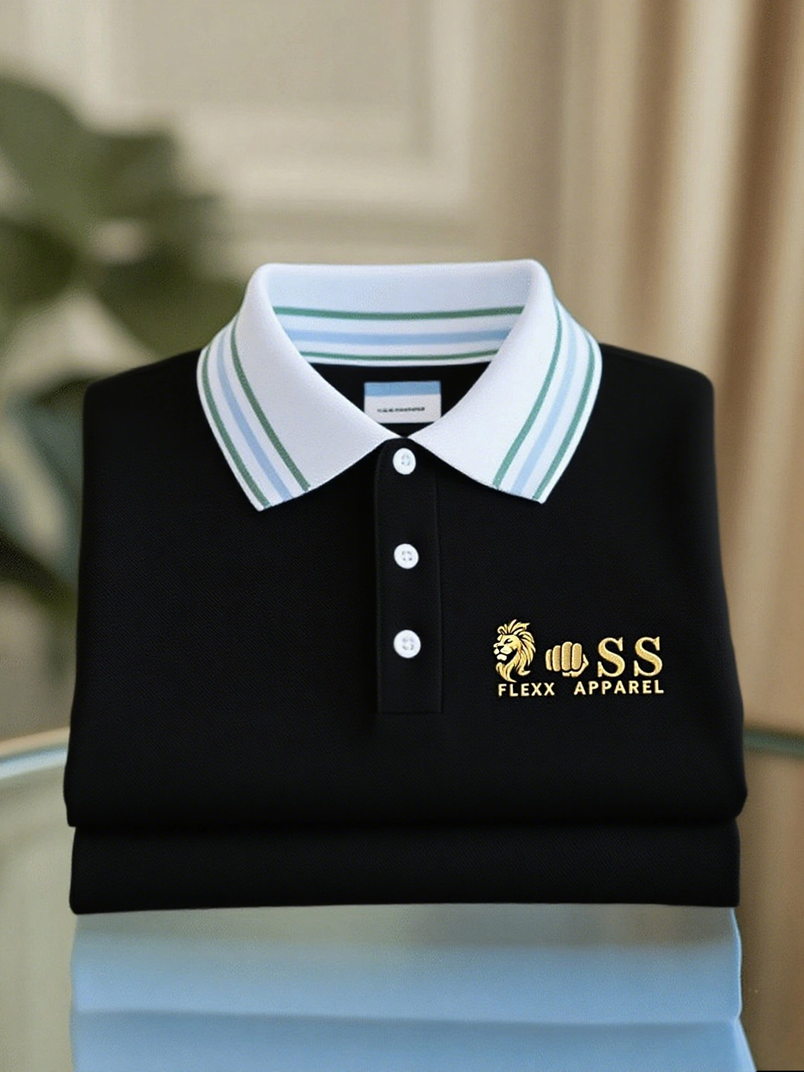 Men's Business Casual Printed Polo Shirt