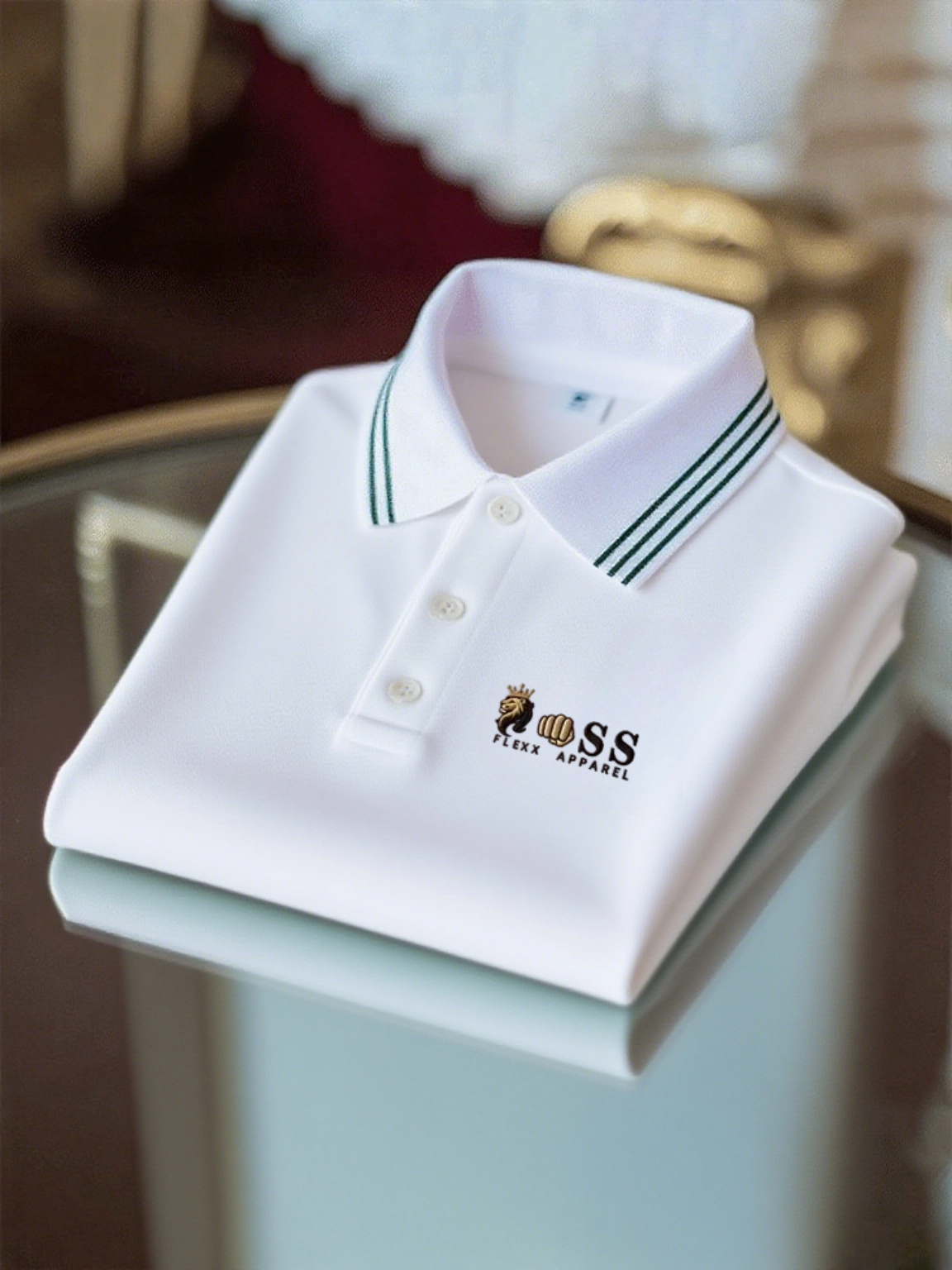 Men's Business Casual Printed Polo Shirt