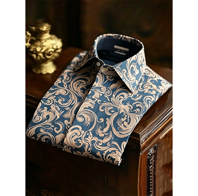 Business Casual Print Shirt