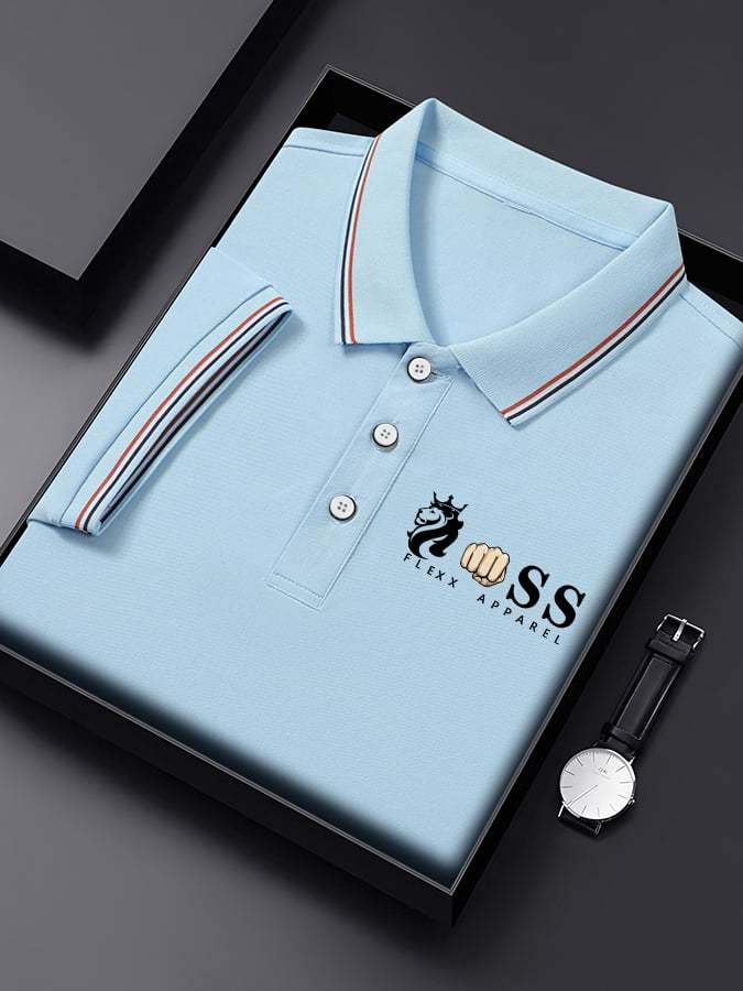 Men's Business Contrast Polo