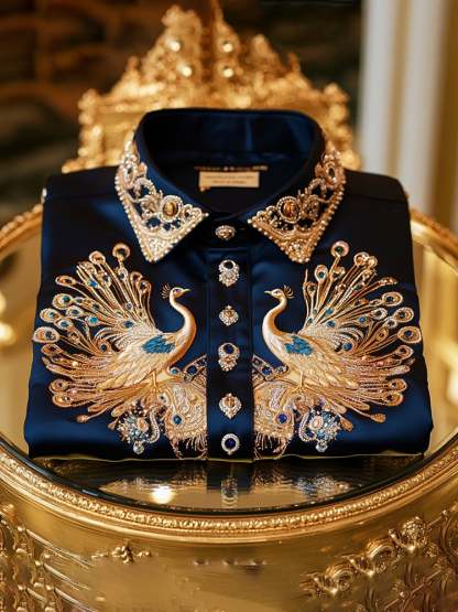 Men's Satin Luxe Long Sleeve Button Down Shirt