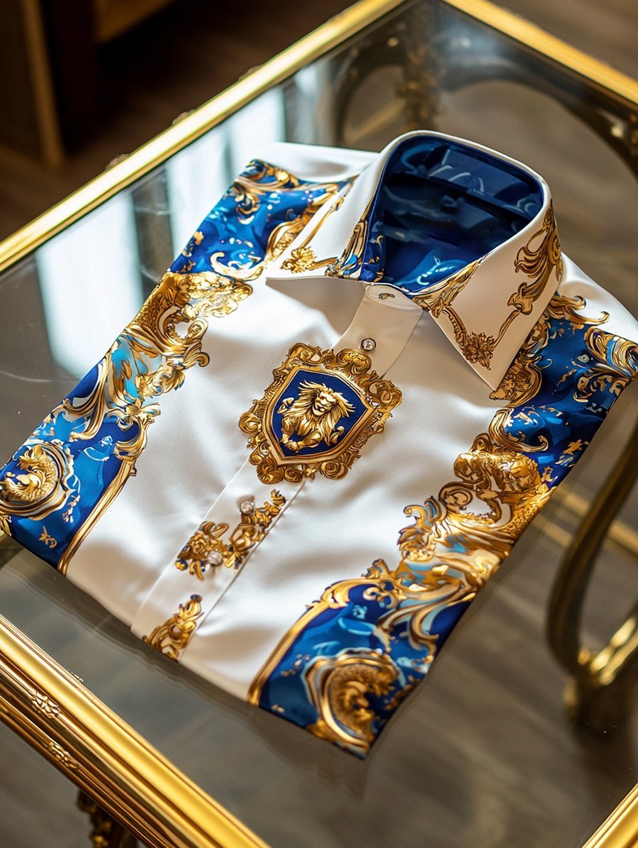 Men's Satin Luxury Business Long Sleeve Shirt