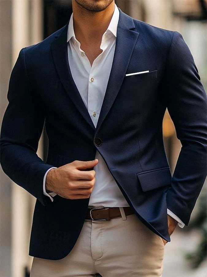 Men's Business Casual Lapel Suit