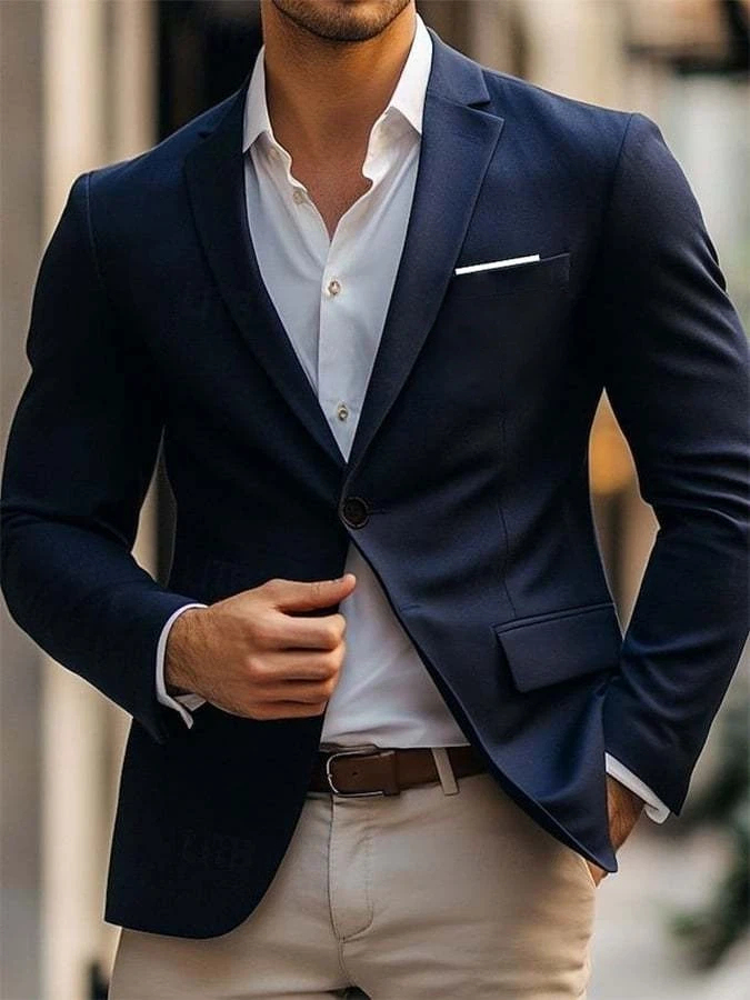 Men's Business Casual Lapel Suit
