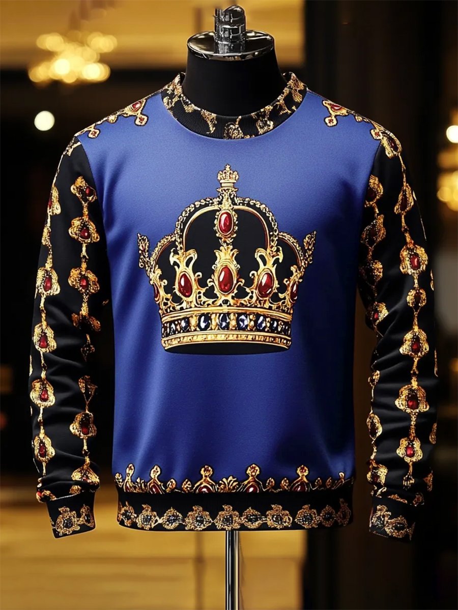 Men's Vintage Luxury Pullover Sweatshirt