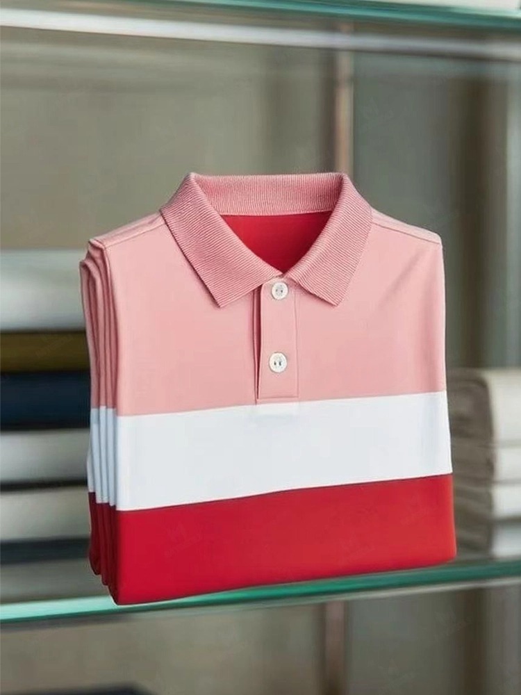 Men's Classic Business    Logo Short Sleeve Polo Shirt