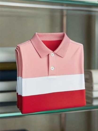 Men's Classic Business    Logo Short Sleeve Polo Shirt