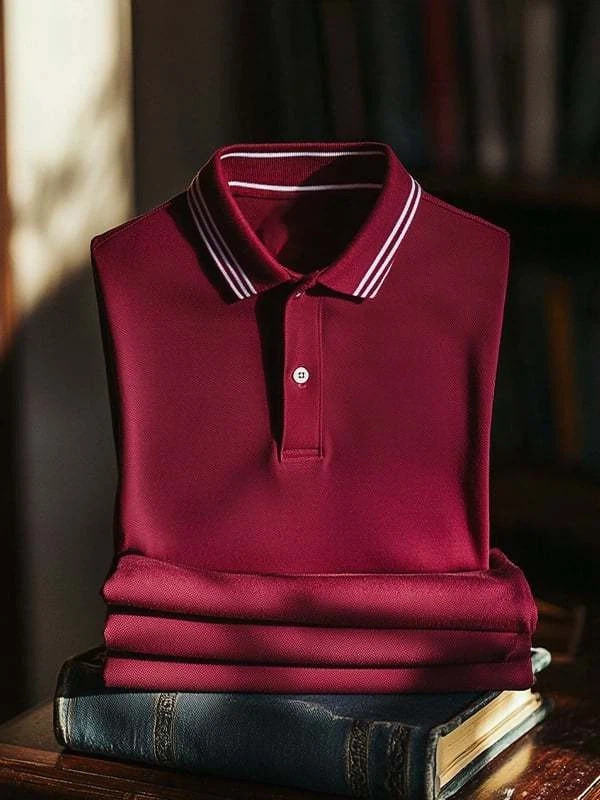 Men's Classic Business Logo Short Sleeve Polo Shirt