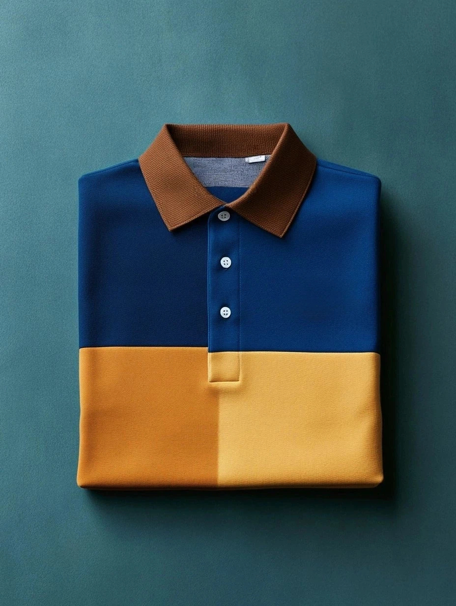 Men's Business Casual Fish Embroidered Button Short Sleeve Polo Shirt