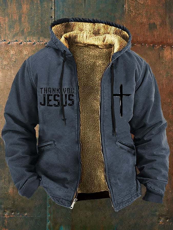Men's Faith in God Fleece Jacket Multicolor