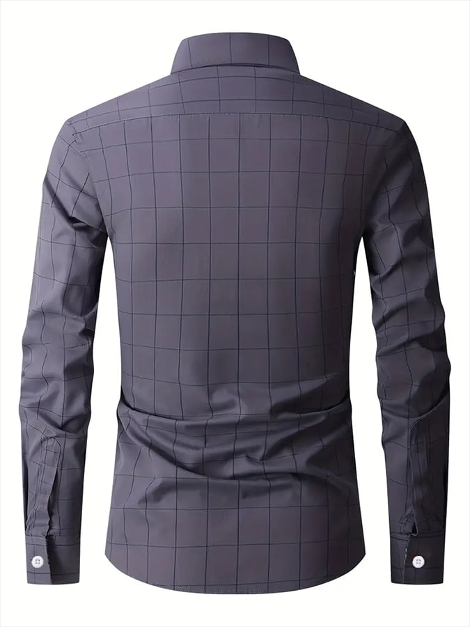 Men's Plaid Business Casual Shirt