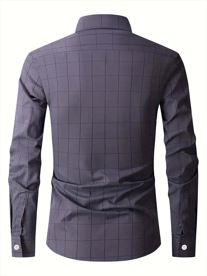 Men's Plaid Business Casual Shirt