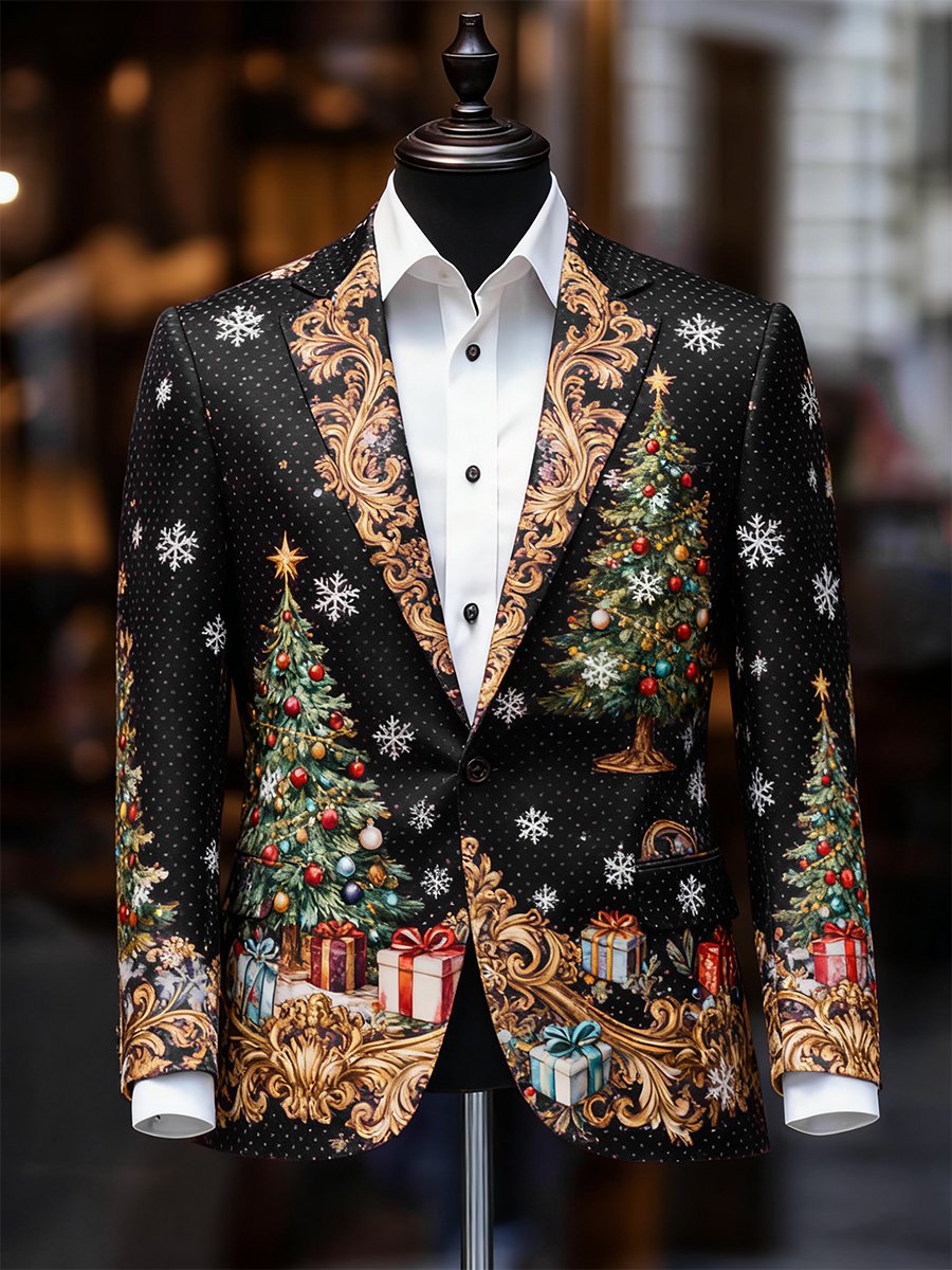 Men's Business Casual Christmas Suit Outerwear