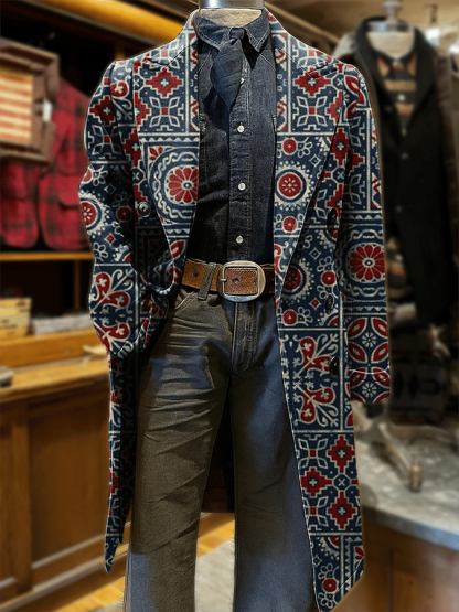 Men's Aztec Print Casual Coat