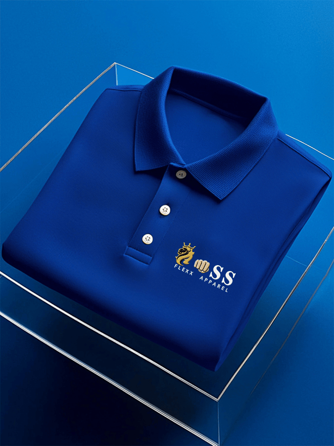 Men's Business Casual Printed Polo Shirt