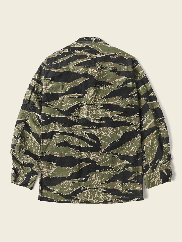 Men's Vintage Pocket Zipper Camouflage Jacket