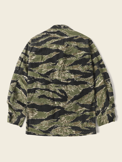 Men's Vintage Pocket Zipper Camouflage Jacket