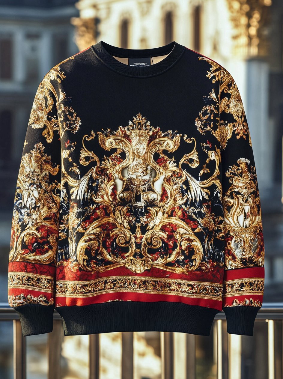 Men's Vintage Luxury Crew Neck Sweatshirt